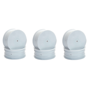 Centro 1/10 Dished Buggy Front 4WD Wheel White - 3 Pairs