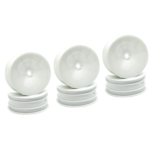 Centro 1/10 Dished Buggy Front 2WD Wide Wheel White - 3 Pairs