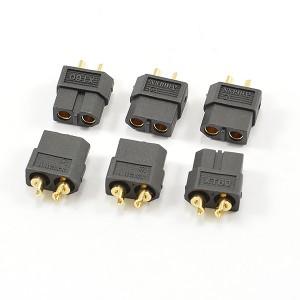 Centro XT-60 Black Female Connectors (6pc)