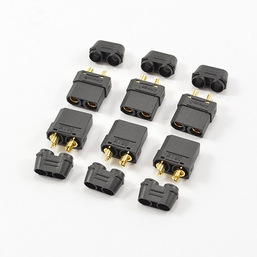 Centro XT-90 Black Female Connectors (6pc)