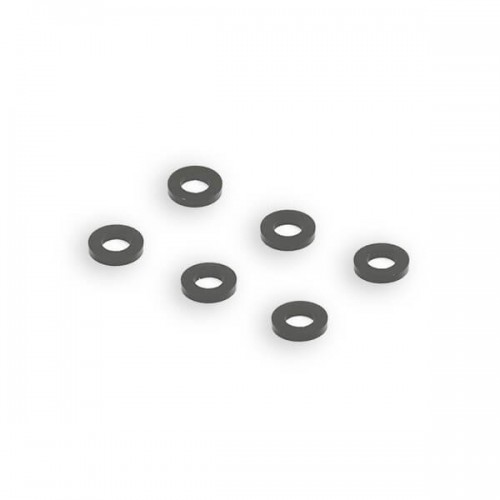 Centro Black M3 Flat Washer 5.75mm X 1.0mm (6)