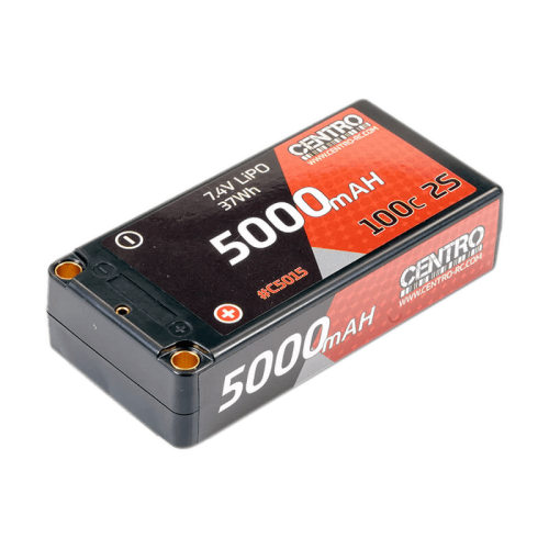 Centro 2S 5000mah 7.4v 100c Hardcase Shorty Lipo Battery