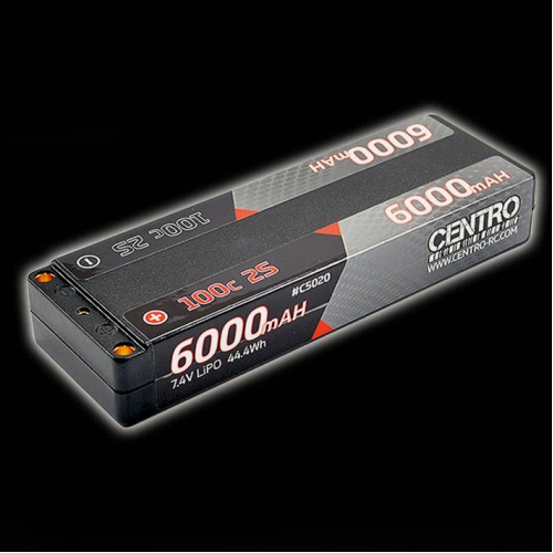 Centro 2S 6000mah 7.4v 100c Hardcase LCG Stick Lipo Battery