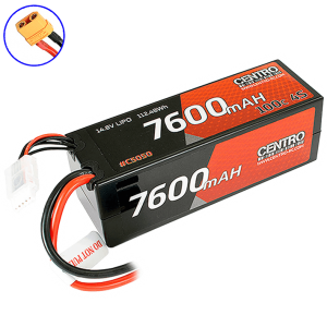 Centro 4s 7600mah 14.8v 100c Hardcase Lipo Battery XT90