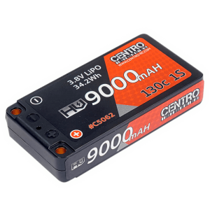 Centro HV 1S 9000mAh 3.8v 130c Hardcase LiPo Battery (5mm)