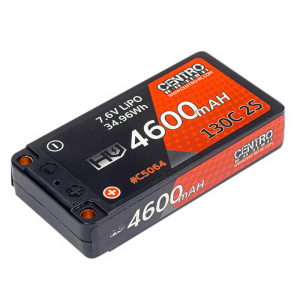 Centro HV 2S 4600mah 7.6v 130c Hardcase LP Shorty LiPo (5mm)