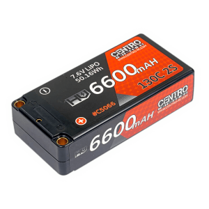 Centro HV 2S 6600mah 7.6v 130c Hardcase Shorty LiPo Battery